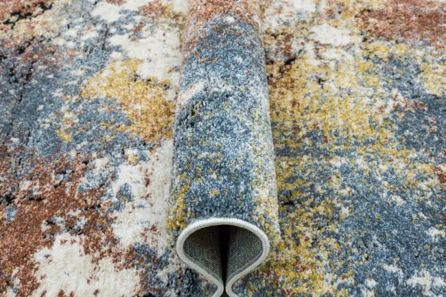 Koberec Bosa 8621A krémový / medený / modrý