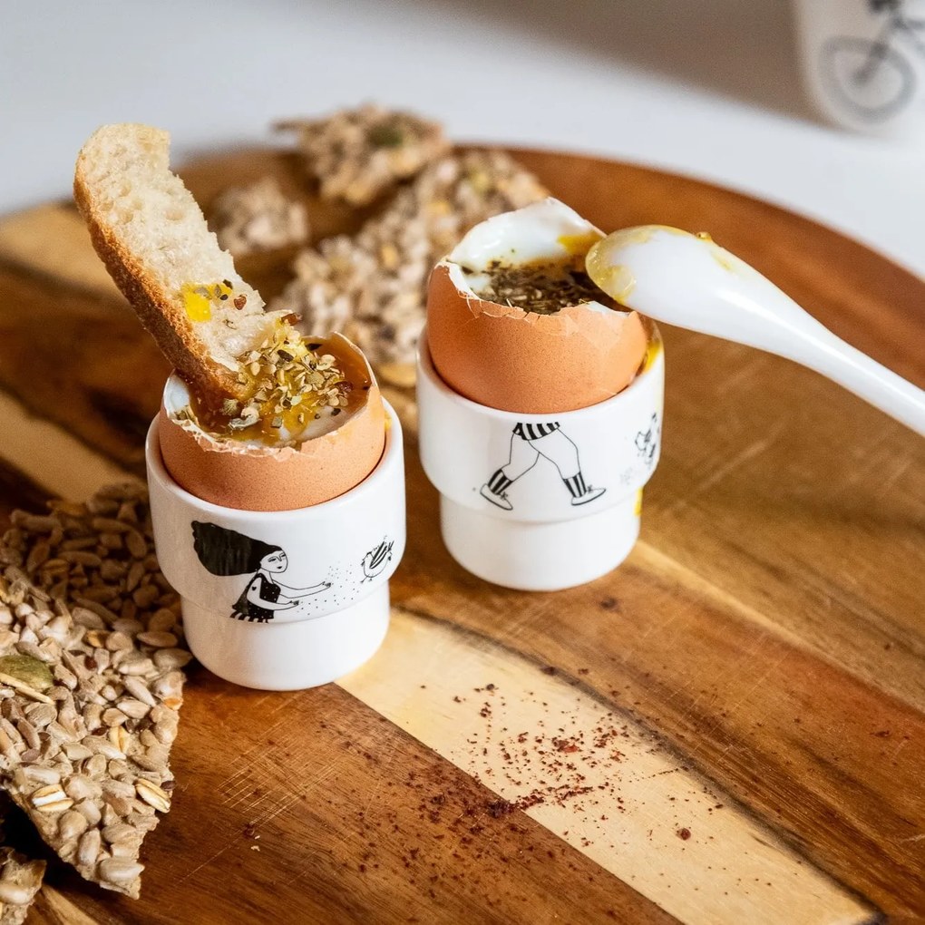 helen b Stojan na vajce Feeding the chicks – set 2 ks
