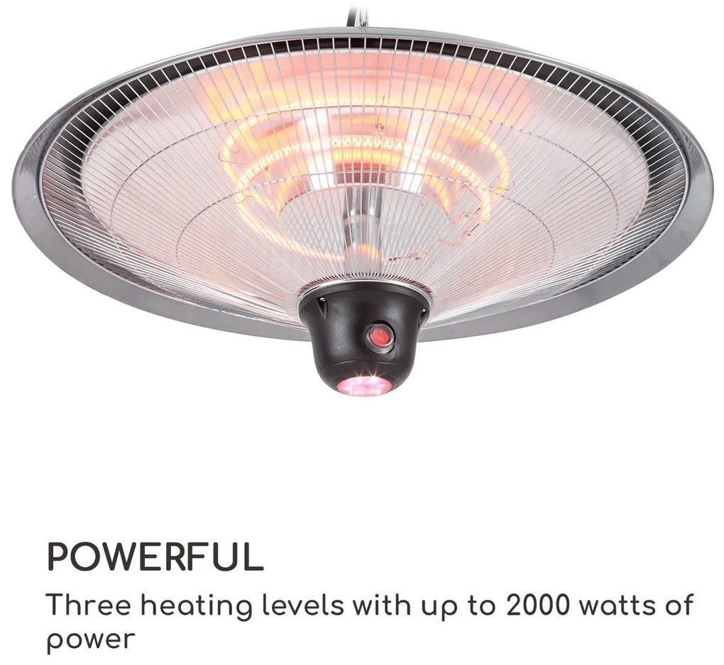 Blumfeldt Heizsporn, stropný ohrievač, 60,5 cm (Ø), LED lampa, diaľkové ovládanie