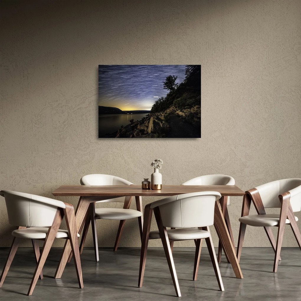 Sklenený obraz - obloha pri západe slnka (70x50 cm)