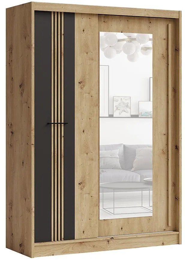 Skriňa Molto ML-150 artisan/čierna