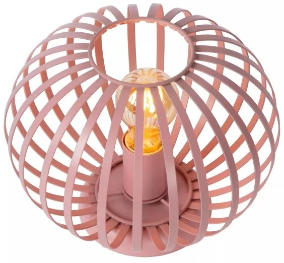 Lucide 78593/25/66 - Stolná lampa MERLINA 1xE27/40W/230V pr. 25,5 cm ružová