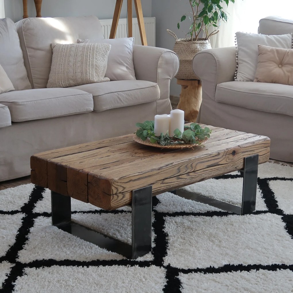 Behúň BERBER CROSS, biely, strapce