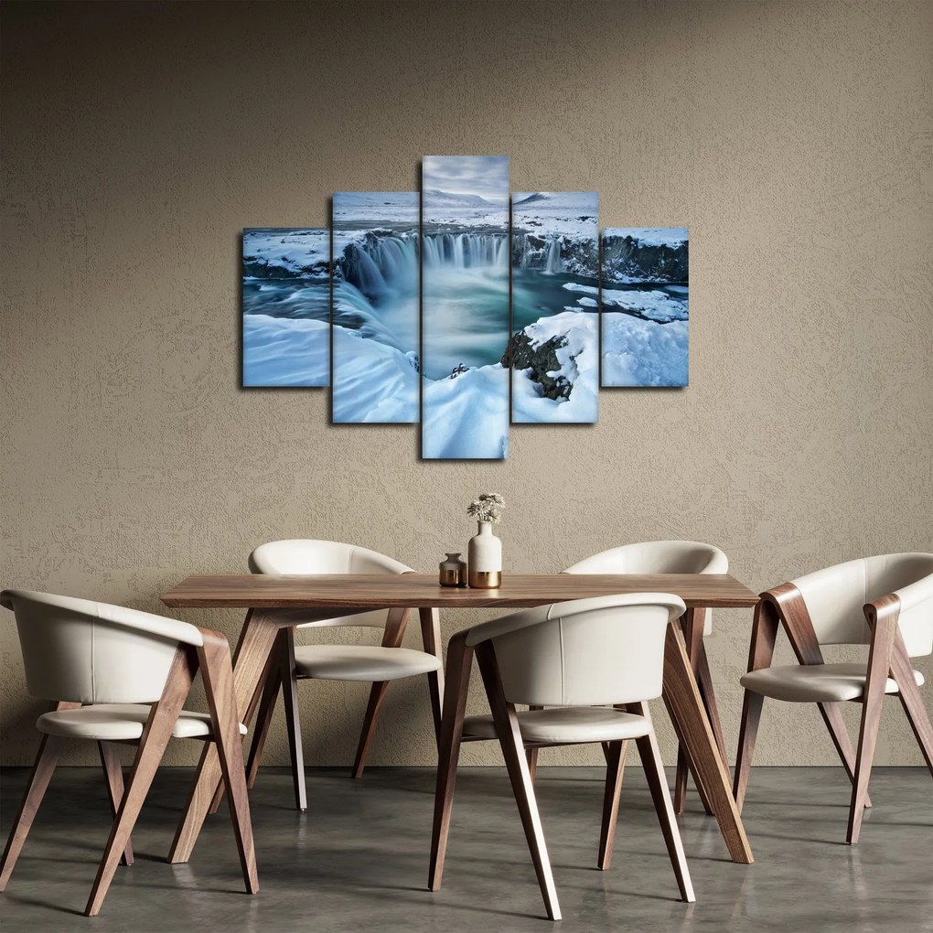 Obraz - Vodopád Bohov, Island (150x105 cm)