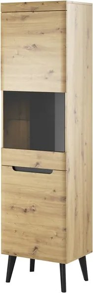 Vysoká vitrína Nordi, dub artisan