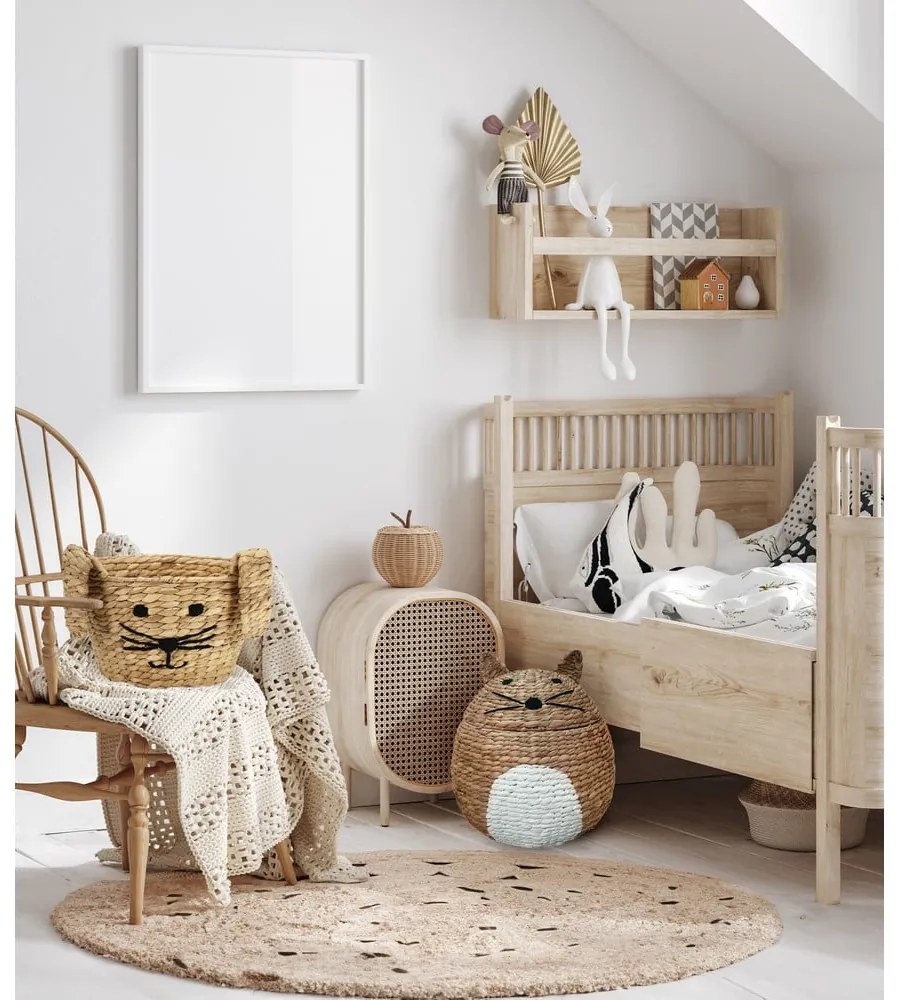 Detský kôš na hračky z vodného hyacintu v prírodnej farbe ø 40x43 cm Cat – Compactor