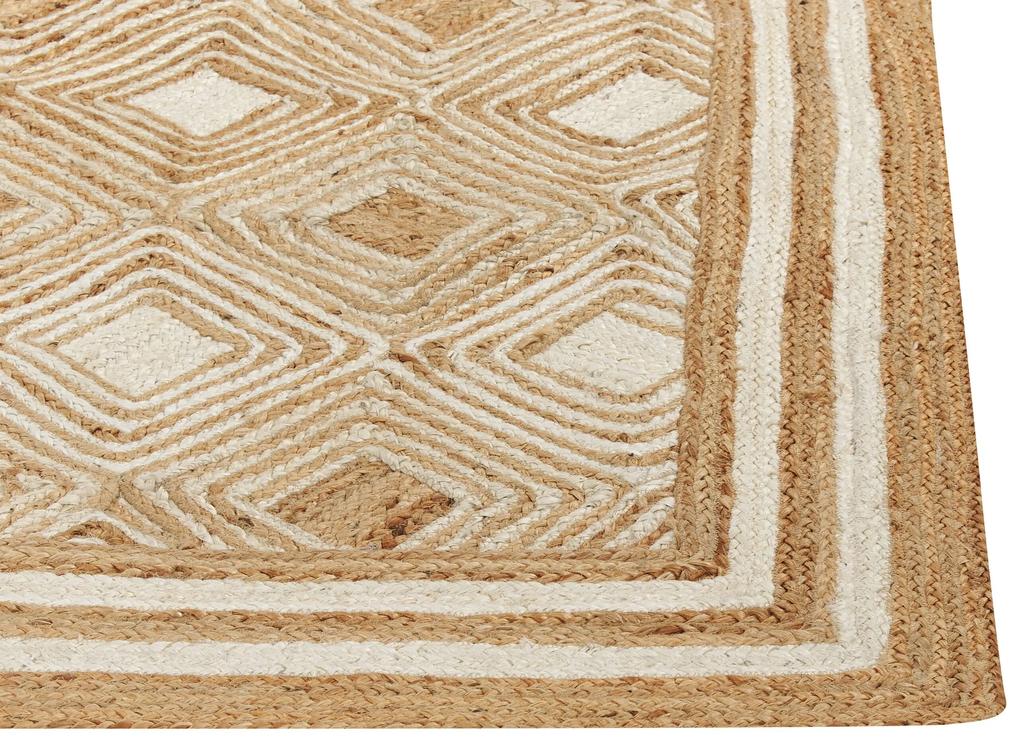 Jutový koberec 160 x 230 cm béžový MENGEN Beliani