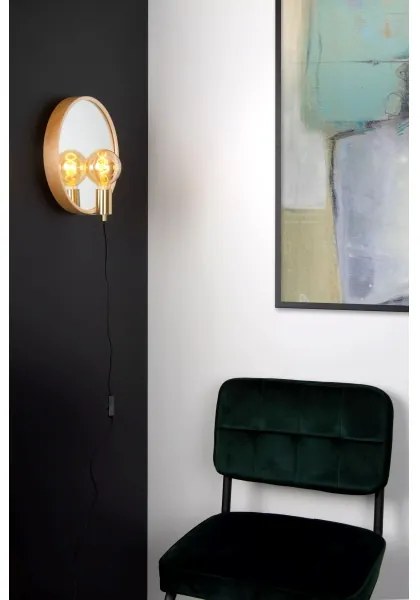 Lucide 36213/31/72 - Nástenné svietidlo so zrkadlom REFLEX 1xE27/25W/230V béžová