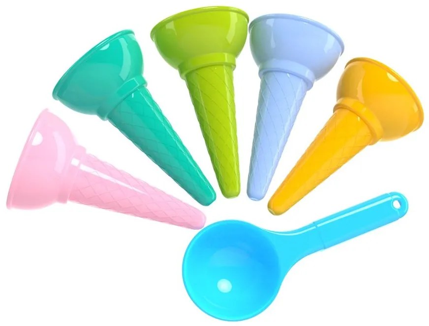 LEAN TOYS Sada farebných formičiek na kornúty na zmrzlinu 6221