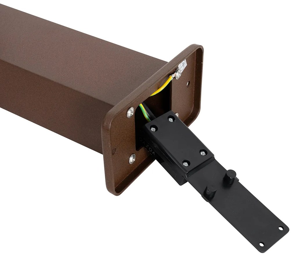 Priemyselné vonkajšie stĺpové svietidlo hrdzavohnedé 30 cm IP44 - Baleno