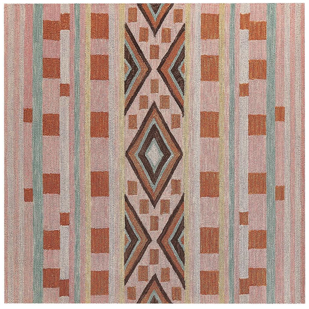 Vlnený koberec 200 x 200 cm viacfarebný YOMRA Beliani