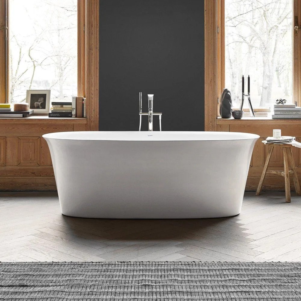 DURAVIT White Tulip voľne stojaca vaňa akrylátová (bez spoja medzi panelom a vaňou), odtok v strede, 1600 x 800 x 630 mm, biela, 700468000000000