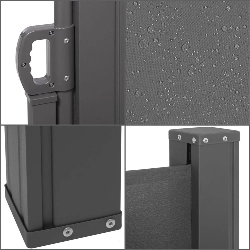 Bočná markíza 160 x 250 cm SPRINGOS AW0001 - tmavosivá