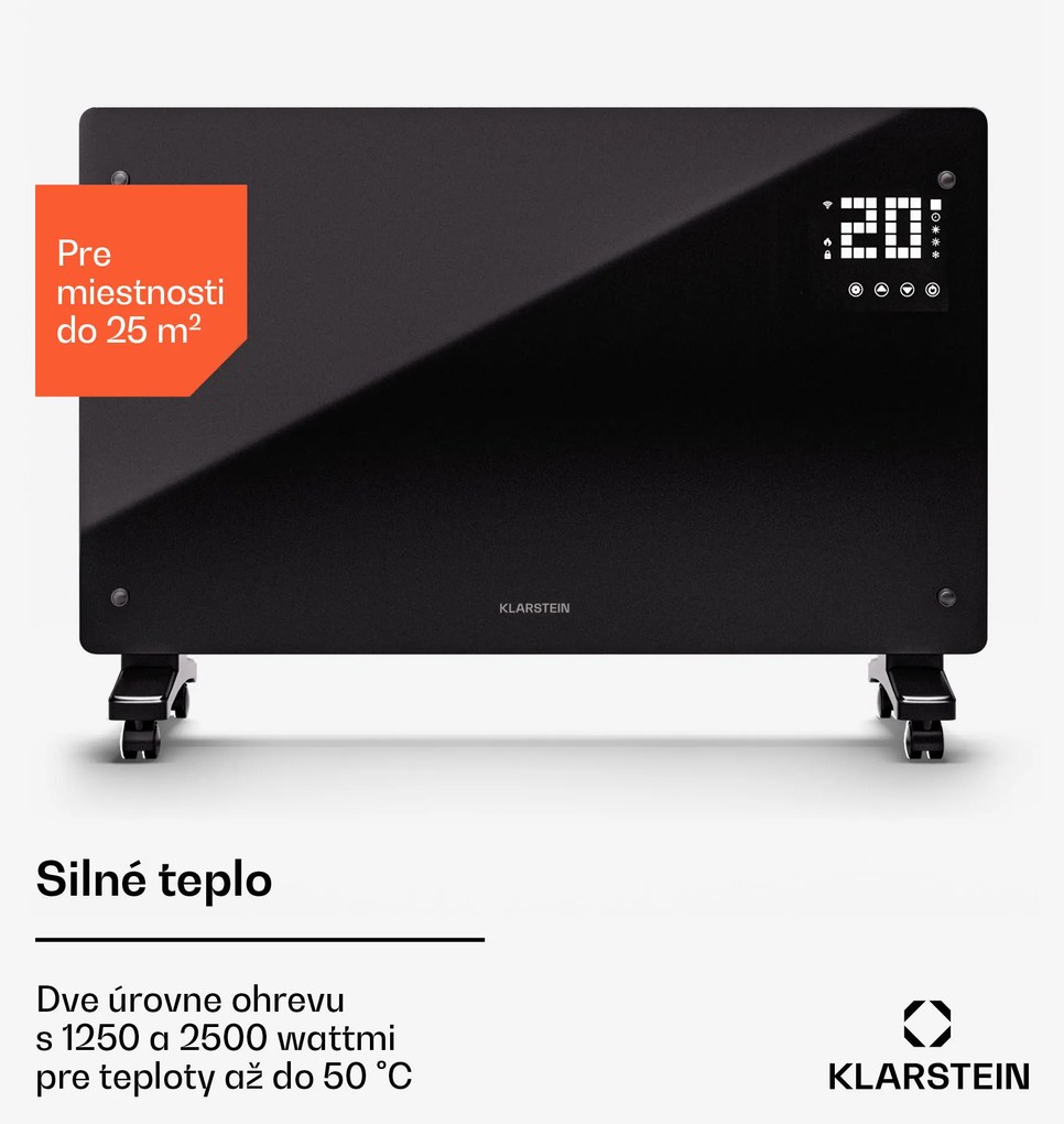 Klarstein Bornholm Smart 2500, konvektor, 2500W, WiFi, LED, IP24