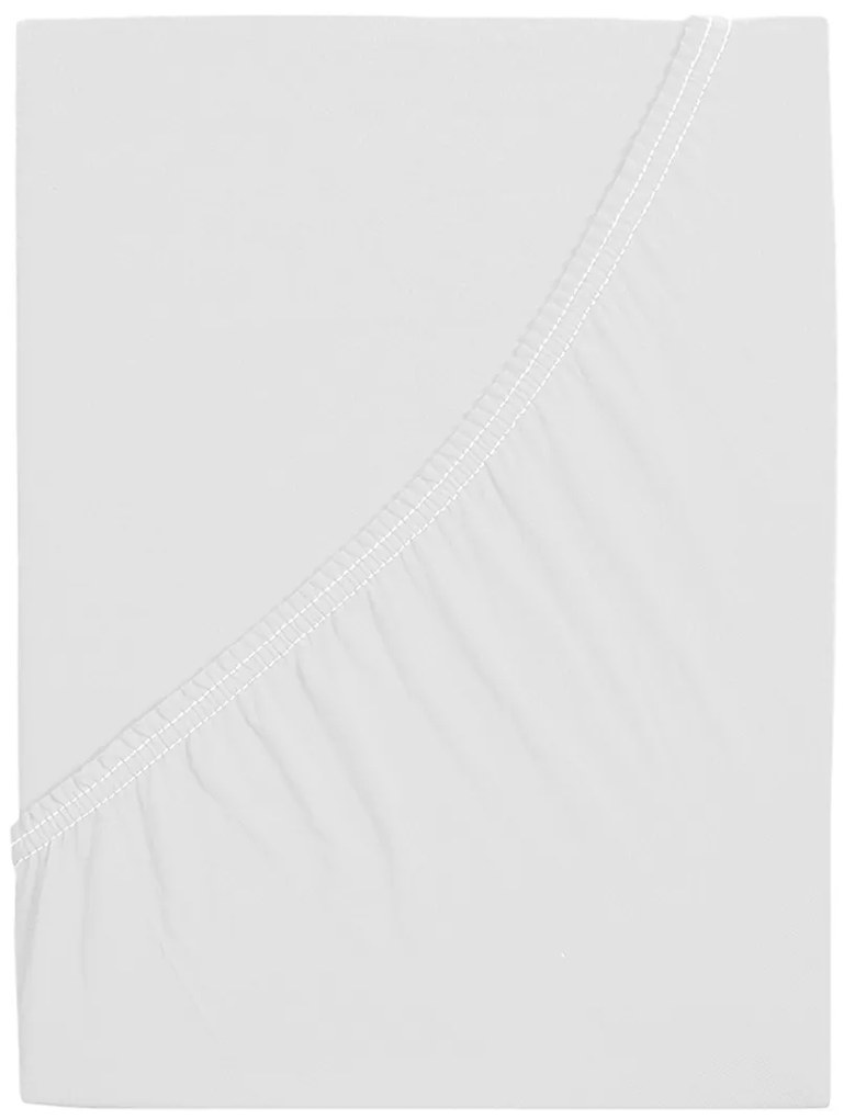 4Home jersey prestieradlo Mako biela, 90 x 200 cm