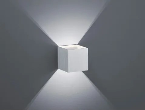 Nástenné LED osvetlenie Louis, brúsený hliník%