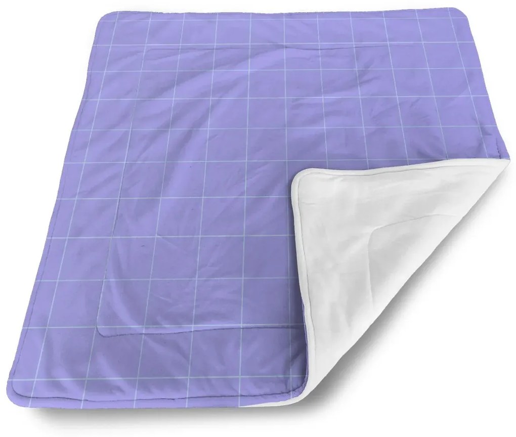 Sablio Deka pre bábätko Štvorcový vzor fialovej - 90x120 cm