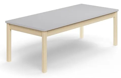 Stôl DECIBEL, 1600x700x530 mm, akustický HPL, breza/šedá