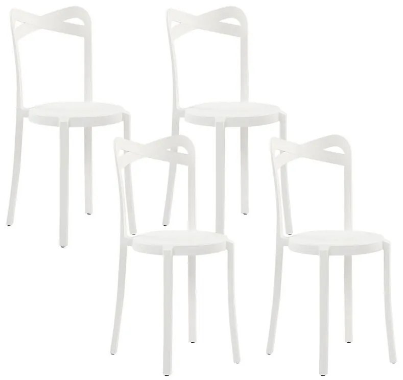Sada 4 jedálenských stoličiek biela CAMOGLI Beliani