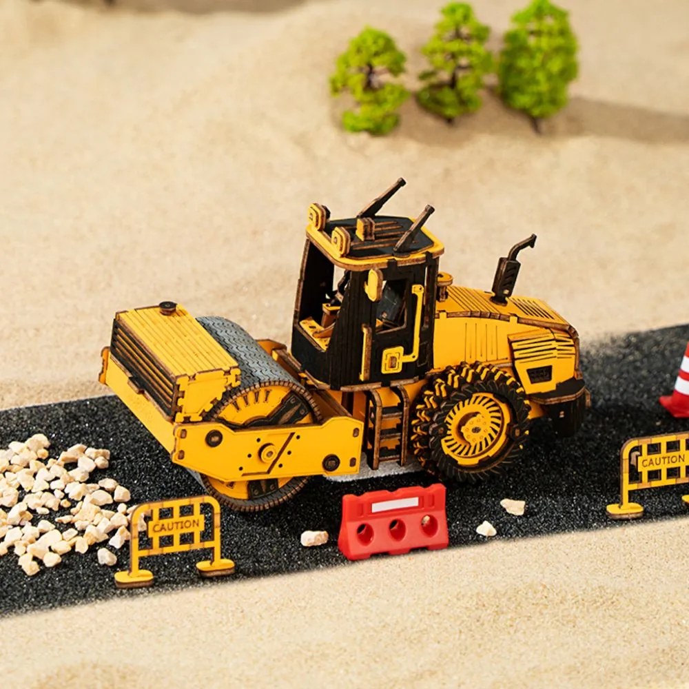 Robotime Rokr 3D dřevěné puzzle Silniční válec 149 ks