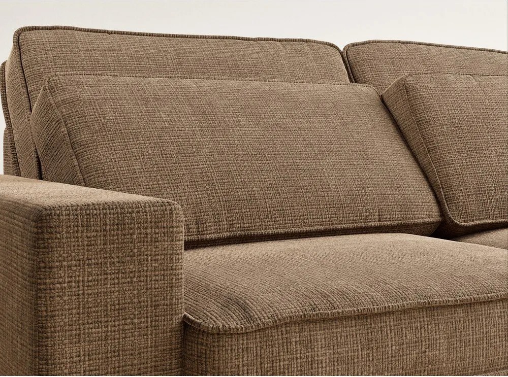 Svetlohnedá ženilková rohová pohovka (pravý roh/do L) Kirou – Maison de Rêve