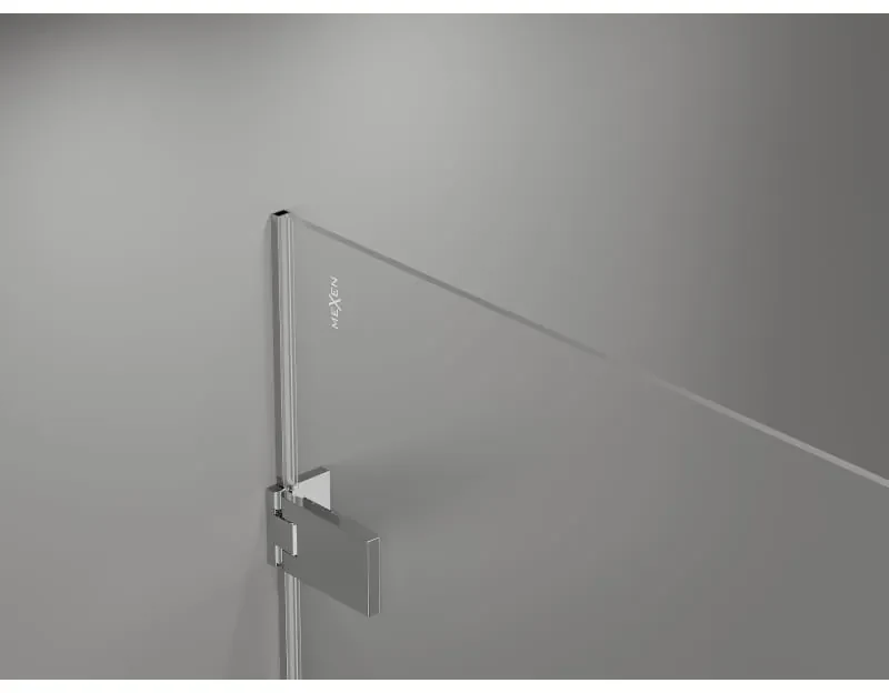 Mexen Lunar-F Duo, skladací sprchový kút 95 x 95 cm, 6mm číre sklo, chrómový profil, 836-095L-095P-01-00