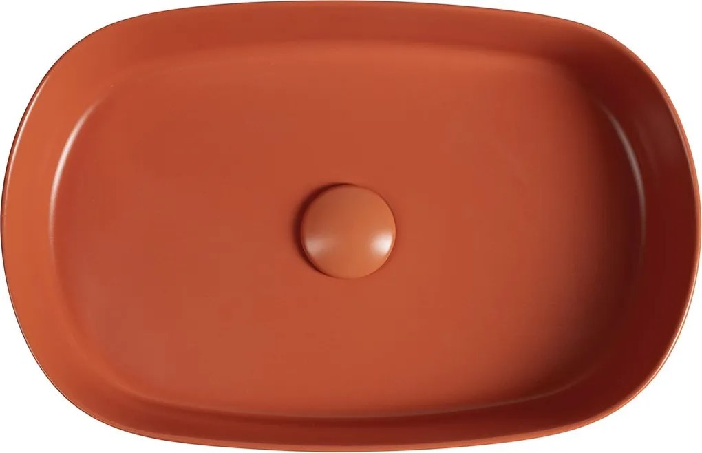 Isvea Isvea, INFINITY OVAL keramické umývadlo na dosku, 55x36cm, terracotta, 10NF65055-2U