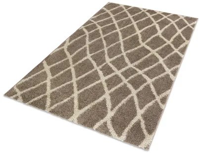 Koberce Breno Kusový koberec NANO SHAG 625/GY6D, hnedá, viacfarebná,100 x 150 cm