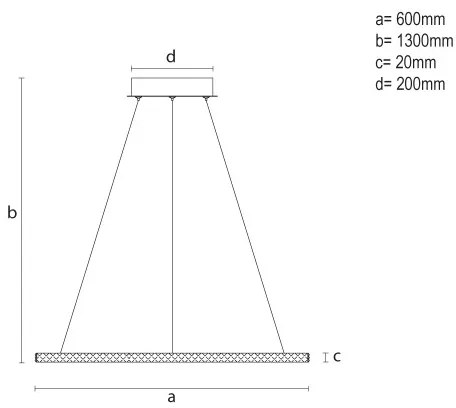 LED stmievateľný luster na lane LED/90W/230V 3000-6500K priemer 60 cm + diaľkové ovládanie