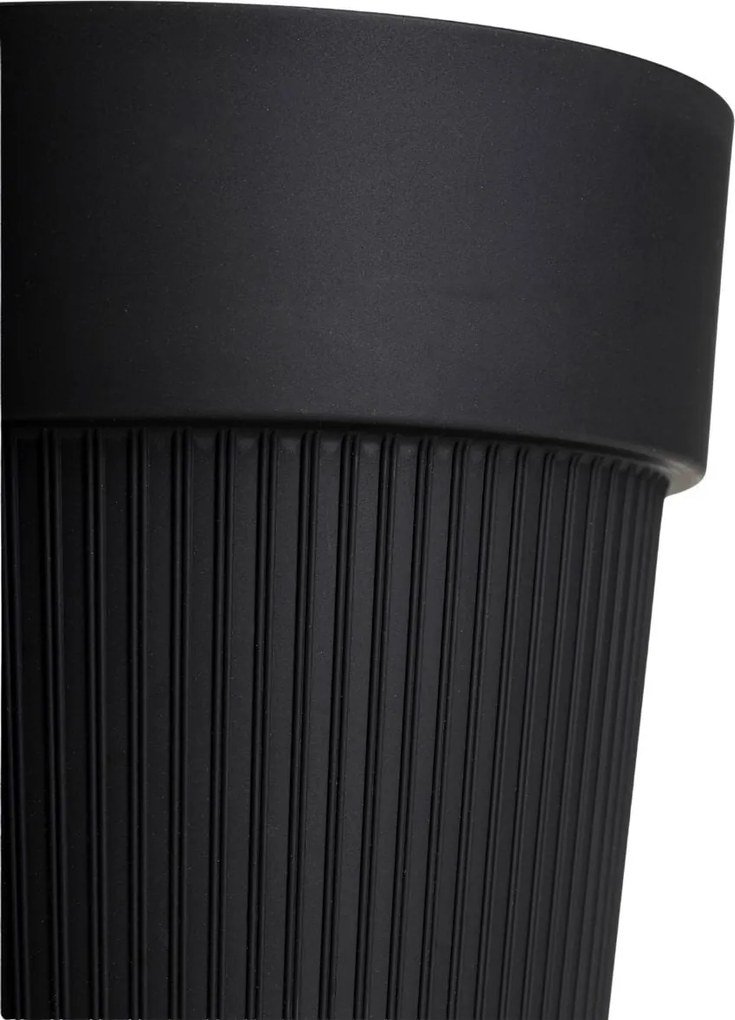 PLASTOVÝ KVETINÁČ SILVA LINE 13X11,5 CM ČIERNA