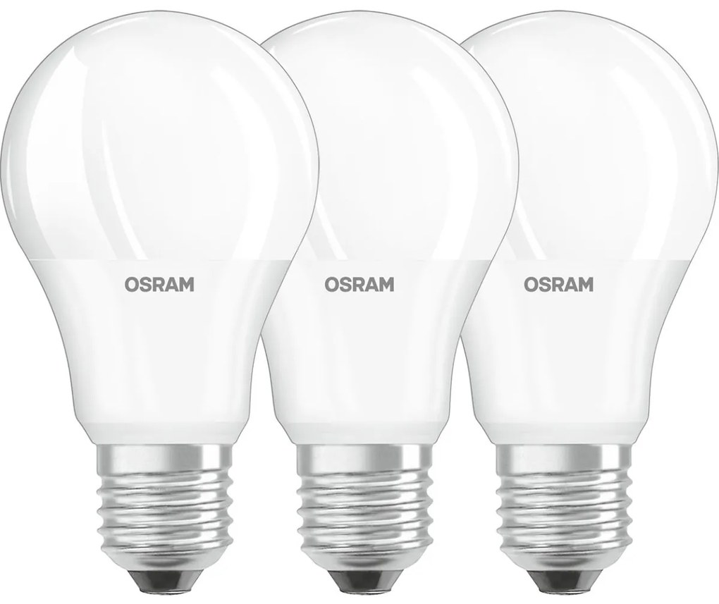 OSRAM Sada 3x LED žiarovka, E27, A60, 8,5 W, 806lm, 2700K, teplá biela