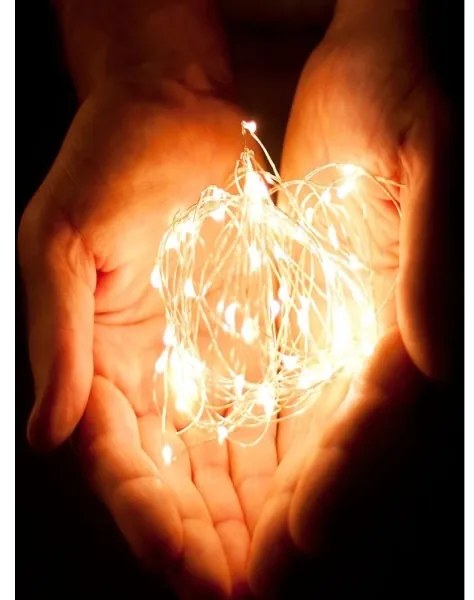 ISO 11332 Svetelný záves 300 LED teplá biela
