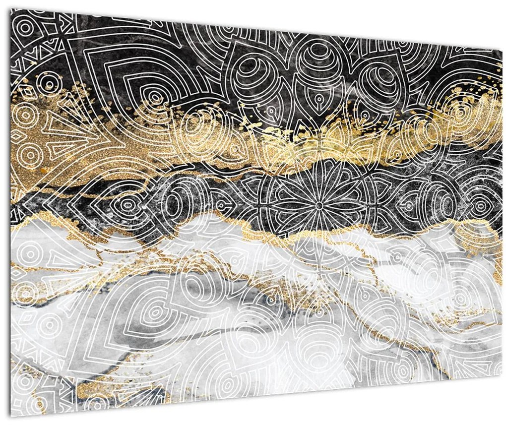 Obraz - Mandala v mramore (90x60 cm)