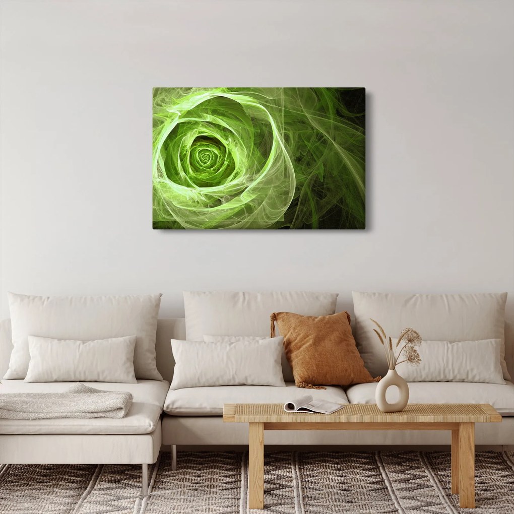 Obraz - Abstraktné ruže zelená (90x60 cm)