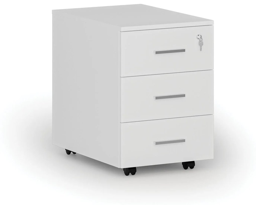 Kancelársky mobilný kontajner PRIMO WHITE, 3 zásuvky, biela