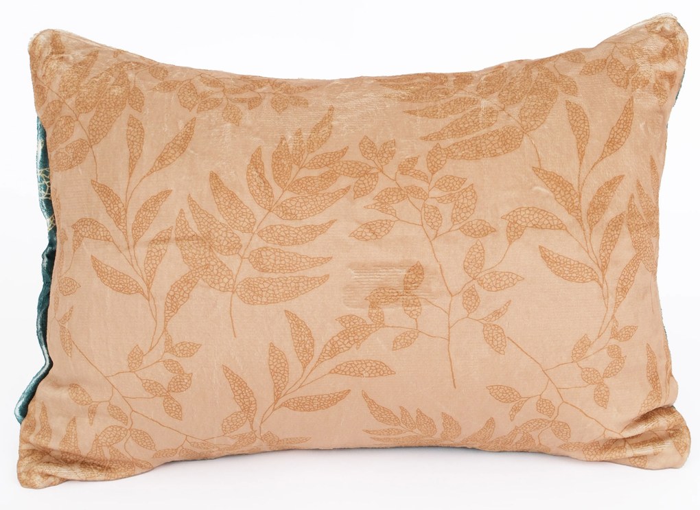 Obliečka na vankúš mikroplyš Digital 40 × 60 cm - Gabriela tmavo zelená