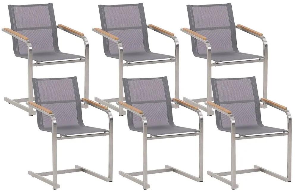 Set 6 ks. záhradných stoličiek COLSO (sivá). Vlastná spoľahlivá doprava až k Vám domov. 1022954