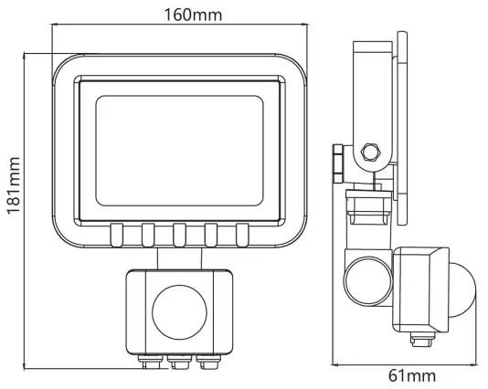 LED reflektor so senzorom LED/30W/230V IP65