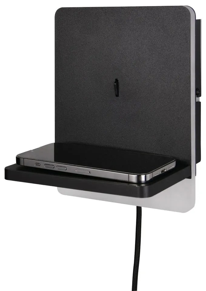 Matne čierne LED stmievateľné nástenné svietidlo Fairfield – Trio