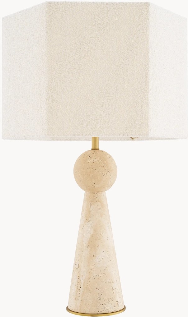 Travertínová stolová lampa Novak