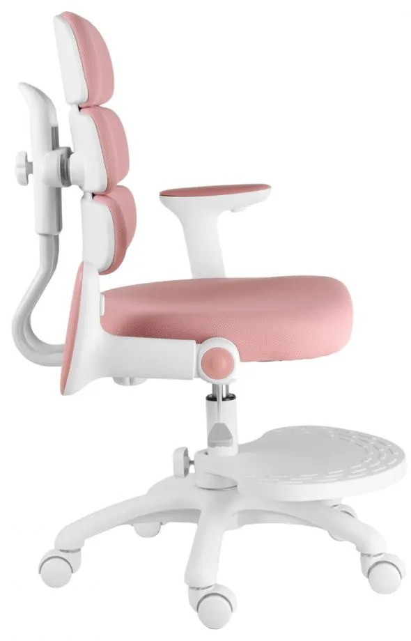 Detská rastúca stolička Neoseat KIDDY THREE — látka, ružová