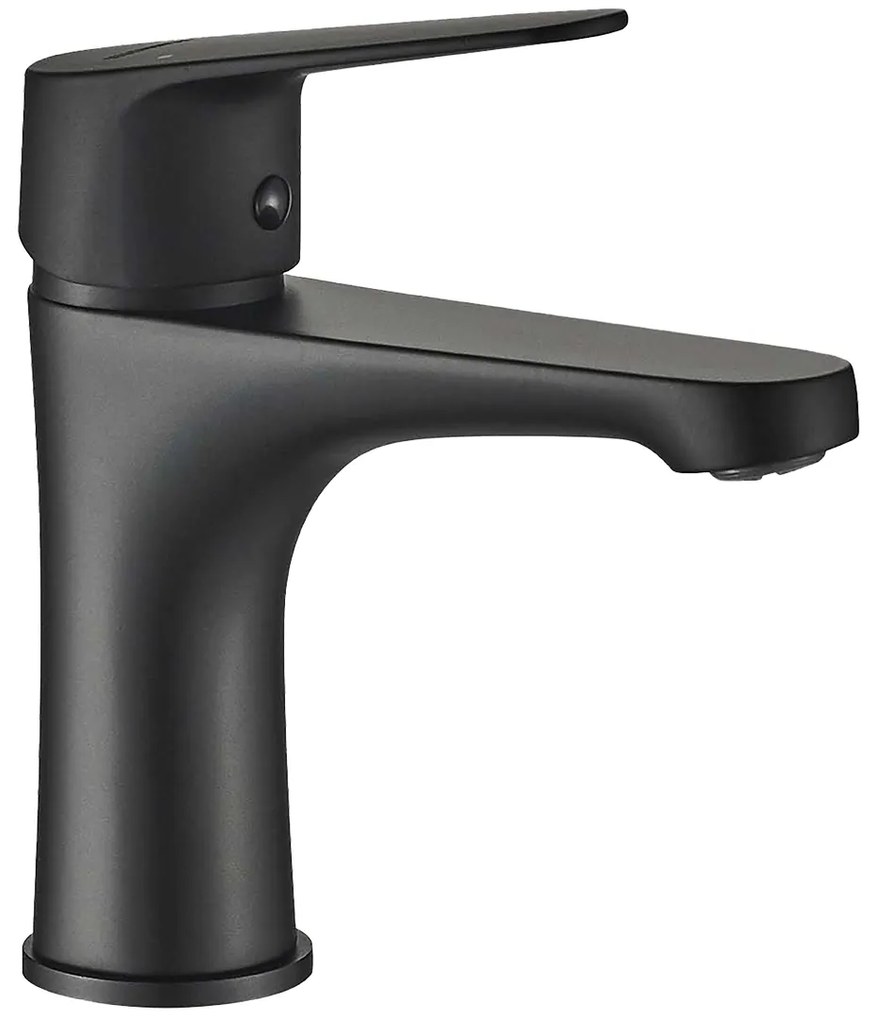 Kuchinox SAGRA, umývadlová batéria s odtokovou zátkou ClickClack, čierna matná, LAV-BQR_722D