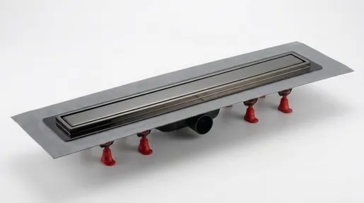 Sprchový žľab SAT Aurum 65 cm brúsená gun metal mat plný SATZLAB70BGM