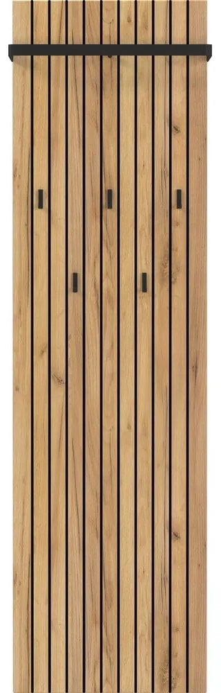 Nástenný vešiak v dekore duba v prírodnej farbe 46 cm Libbiano – Germania