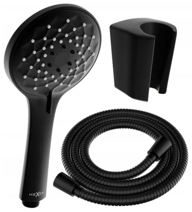 Mexen príslušenstvo - 1-bodový ručný sprchový set R-74, čierna, 785746052-70
