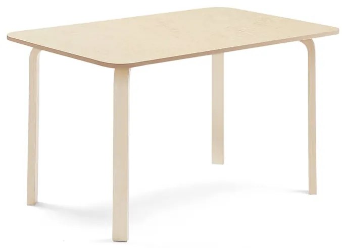 Stôl ELTON, 1400x800x710 mm, linoleum - béžová, breza