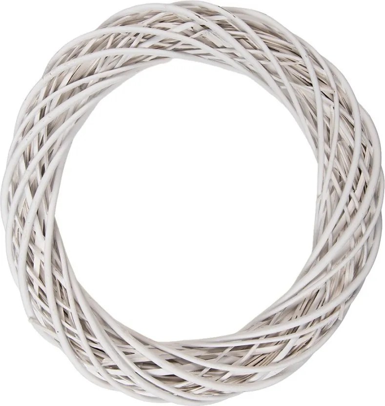 Prírodný biely ratanový veniec Rattan L - Ø 50*9cm