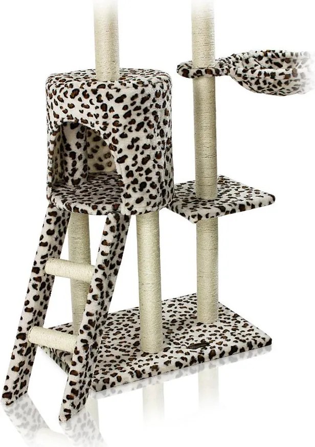 Škrabadlo pre mačky Hawaj 138 cm leopardí vzor