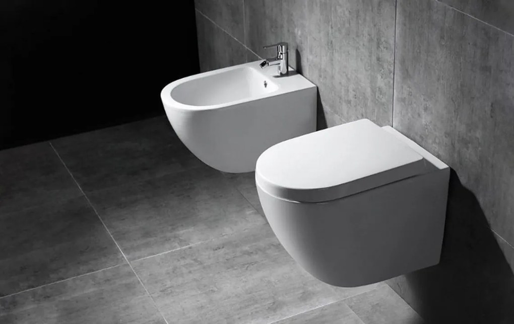 Závesný bidet REA CARLO MINI, biela