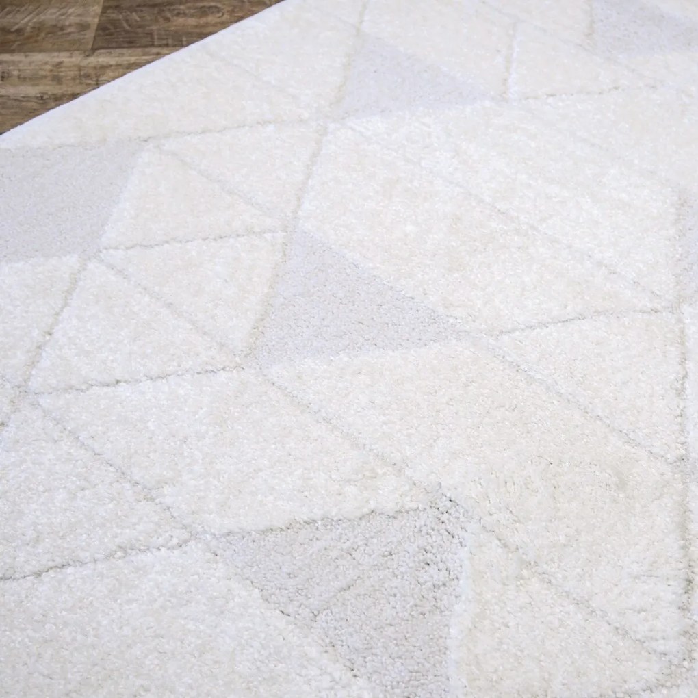 Angel Carpet, Kusový koberec Aurora 11 White, 60x110, biela, kancelária